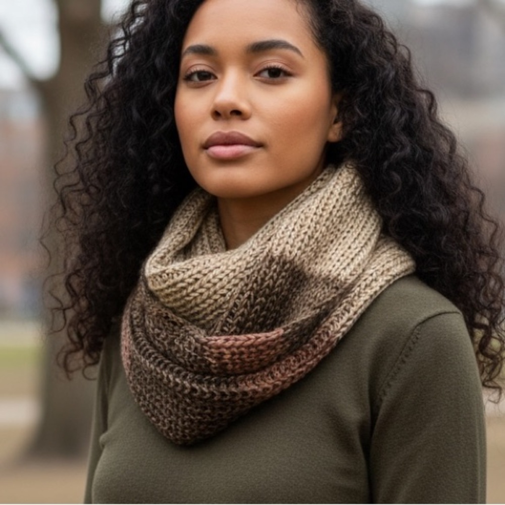 Roots Light Grey and Dark Grey wrap around scarf